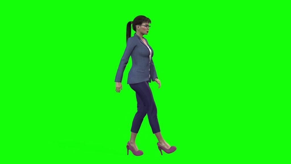 Woman walking walk various speed walk pose
